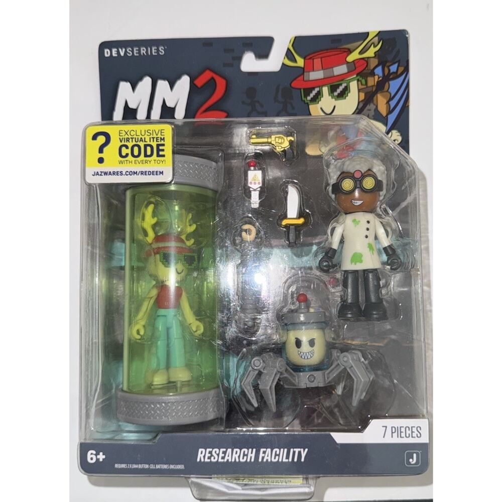 DevSeries Murder Mystery MM2 Research Facility Scientist Action Figure 7 Pieces